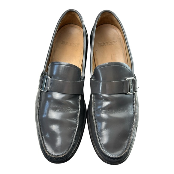 Bally Men's Colbar Patent Leather Gray Loafers Casual Shoes Size 9.5 D - Picture 6 of 9